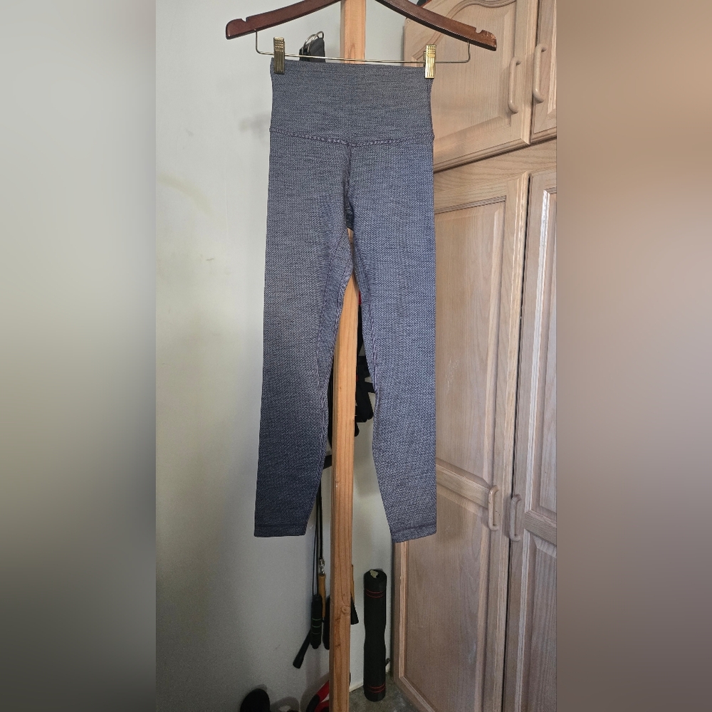 lululemon athletica Heather Gray Leggings with Black Interior